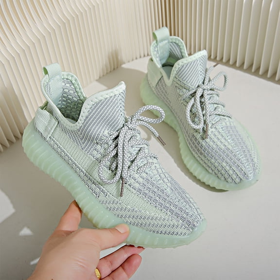 Womens Breathable Fly-Woven Versatile Sports Shoes Casual Platform White Shoes
