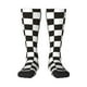 thumbnail image 1 of Fotbe Black and White Checkerboard Calcetas Divertidas Estampadas para Hombre y Mujer, Calcetas de Algodón hasta la Rodilla para Caminar, Correr, Enfermería y Embarazo, 1 of 6