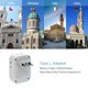 thumbnail image 4 of Adaptador de corriente TESSAN Italy Travel con 4 tomas y 3 puertos USB, 4 of 6