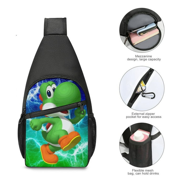 バッグ yoshie.s Super Mario Yoshi Unisex Crossbody Bags Lightweight Sling Backpack