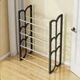 thumbnail image 4 of 4-Tier Shoe Storage for Garage Closet Shoe Rack, Shoes Racks Floor Shoe Rack for Closets, Shoe Organizers for Entryway Shoe Shelf,Black, 4 of 9