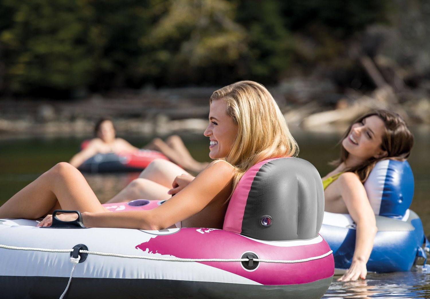 Intex Pink River Run 1 Inflatable Floating Lake Tube