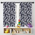 thumbnail image 5 of Blackout Kids Curtains,Navy Skull Pattern Childrens Insulated Curtains Set Of 2,Bedroom Essentials,Toddler Room Decor 42x54in(106x137cm), 5 of 5