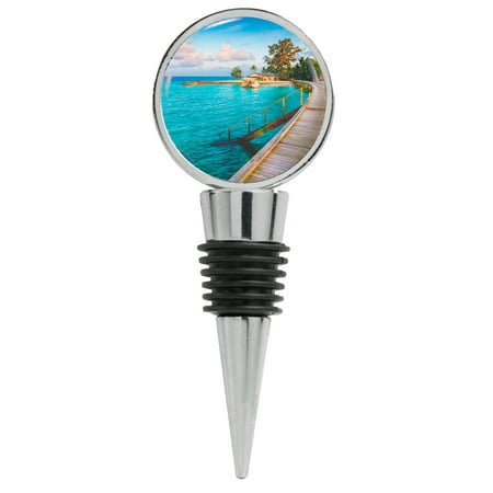 

Photograph of a Tropical Getaway Boardwalk at the Beach Wine Stopper