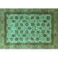 thumbnail image 1 of Ahgly Company Indoor Rectangle Abstract Turquoise Blue Modern Area Rugs, 7' x 10', 1 of 4