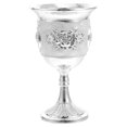 thumbnail image 2 of Retro Goblet with Exquisite Patterns for Home Use White Zinc Alloy Cup 3.5 Inches, 2 of 5