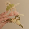 thumbnail image 4 of Fvsianol Double Row Teeth Hair Clip Large Hair Claw Sweet Double Heart Decor Hair Claw Large Back Head Clip Thick Long Curly Hairpin Styling Tool, 4 of 8