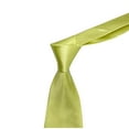thumbnail image 2 of 8cm Mens Solid Satin Neckties Clearance Fashion Business Dress Shirt Solid Polyester Hand Tie Green, 2 of 3
