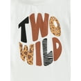 thumbnail image 6 of Baby Girl Two Wild Birthday Outfit 6M 12M 18M 24M 3Y 2nd Wild Shirts Top Leopard Ruffle Shorts 2 Year Old Birthday Outfit, 6 of 9