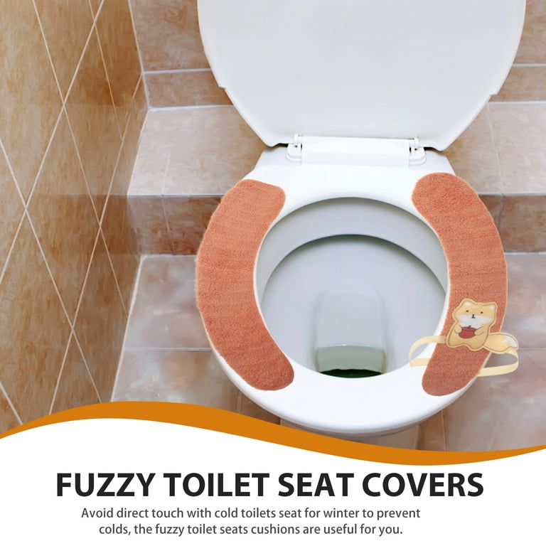 MAYSHINE Plush Shaggy Standard Toilet Seat Lid Cover (Black), Fuzzy  Chenille Microfiber, Fluffy Soft Absorbent - Machine Washable Cushion