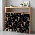 thumbnail image 6 of Western Cow Skull Cabinet Curtains for Kitchen 35"W x 35"L, Vintage Cactus Cowboy Hats Boots Black Laundry Sink Cabinets Magic Tape Short Curtain Privacy Panel for Bathroom Vanity Cabinets, 6 of 9