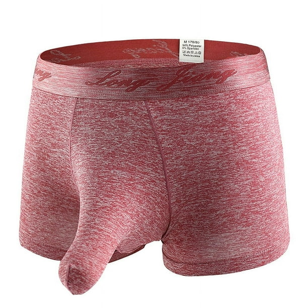 Calzoncillos tipo bóxer con abertura en forma de bala para hombre, calzoncillos tipo bóxer sexys con forma de U, calzoncillos tipo bóxer con diseño de elefante, pantalones tipo avión 443