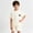 Beige, variant on ZOYOEN Boys Waffle Knit Outfits Set- Tees and Shorts Casual Crewneck Short Sleeve Kids Summer Clothes Toddler to Big Size 2-12