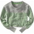 thumbnail image 2 of Juniors Long Sleeve Opposite Stripe Knit Sweater, 2 of 2