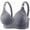 Gray, variant on T Shirt Bras for Women Plus Size Wireless Bras Full Coverage Push Up Padded Spaghetti Strap Sports Bralettes Breathable Comfortable Underwear
