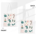thumbnail image 3 of YFYANG Reusable Cotton Canvas Tote Shopping Bag, Christmas Elements Pattern Washable Portable Grocery Bag for Daily Travel, 3 of 8