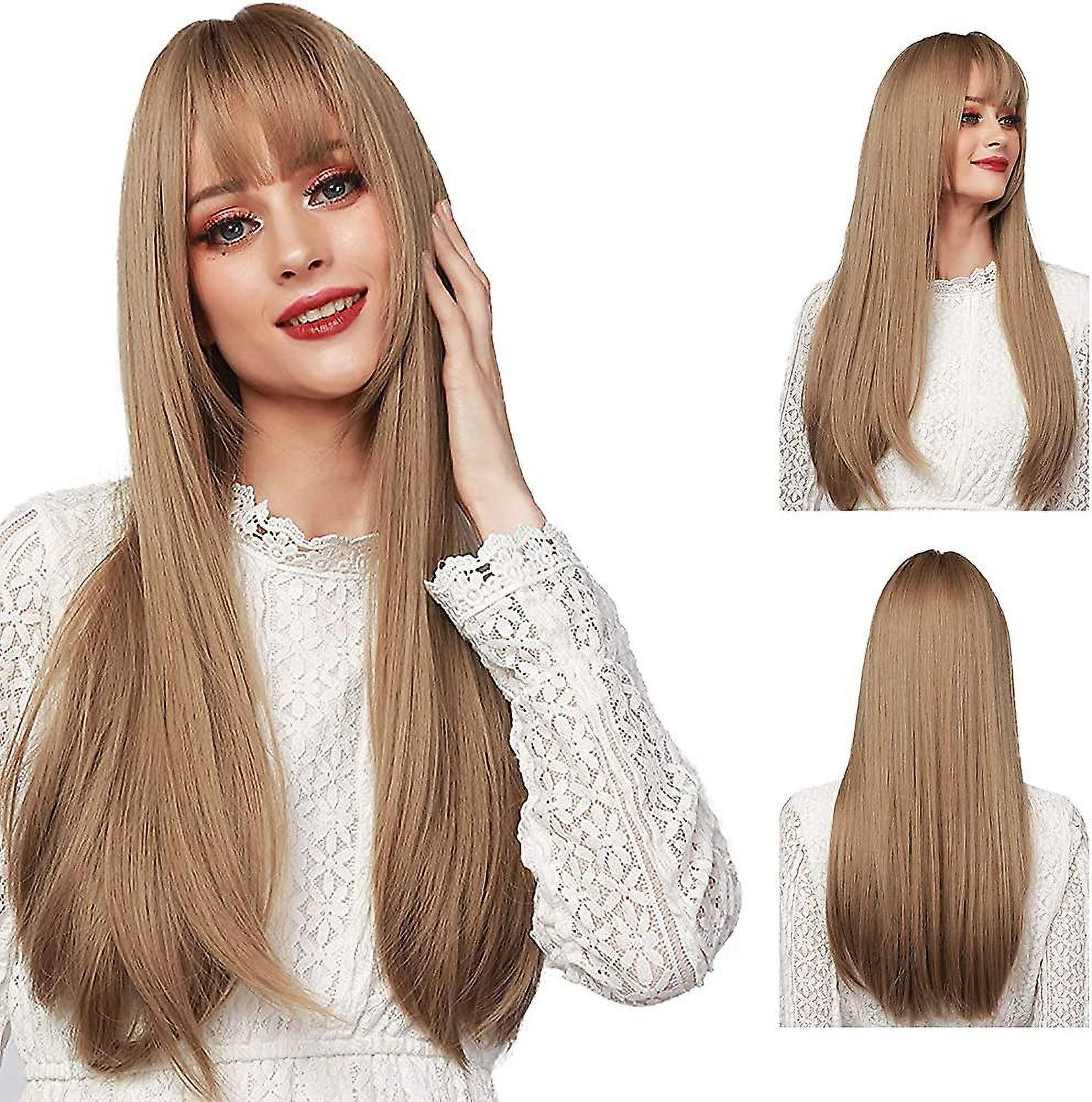 Peluca Rubia Lisa De Color Blanco Para Mujer, Accesorio De Disfraz Adulto Hecho De 100% PET, De La Marca Funidelia