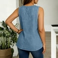 thumbnail image 4 of Women's Plus Size Solid Color Sleeveless Tank Top Loose Fit Casual Summer Top, 4 of 8