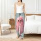 thumbnail image 4 of Fotbe Adorable Pink Fluffy Birds Pantalones de Pijama para Mujer, Pantalones de Dormir, Pantalones Pj con Cordón y Bolsillos-Medium, 4 of 6