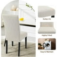 thumbnail image 5 of Jacquard Dining Room Chair Covers Set of 6, Stretch Kitchen Chair Covers Washable Parsons Chair Slipcover Removable Dining Chair Protectors for Hotel,Ceremony（Beige Floral Texture）, 5 of 6