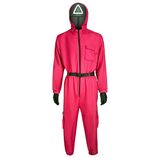 Spirit Halloween Squid Game Adult Squid Game Guard Costume | Officially Licensed | Group Costume | TV and Movie Costume Red M