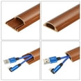 thumbnail image 3 of Unique Bargains Wall Cable Raceway Cord Cover Cord Hider Channel Self-Adhesive for TV Wire Coffee 39"x1.2"x0.4", 3 of 6