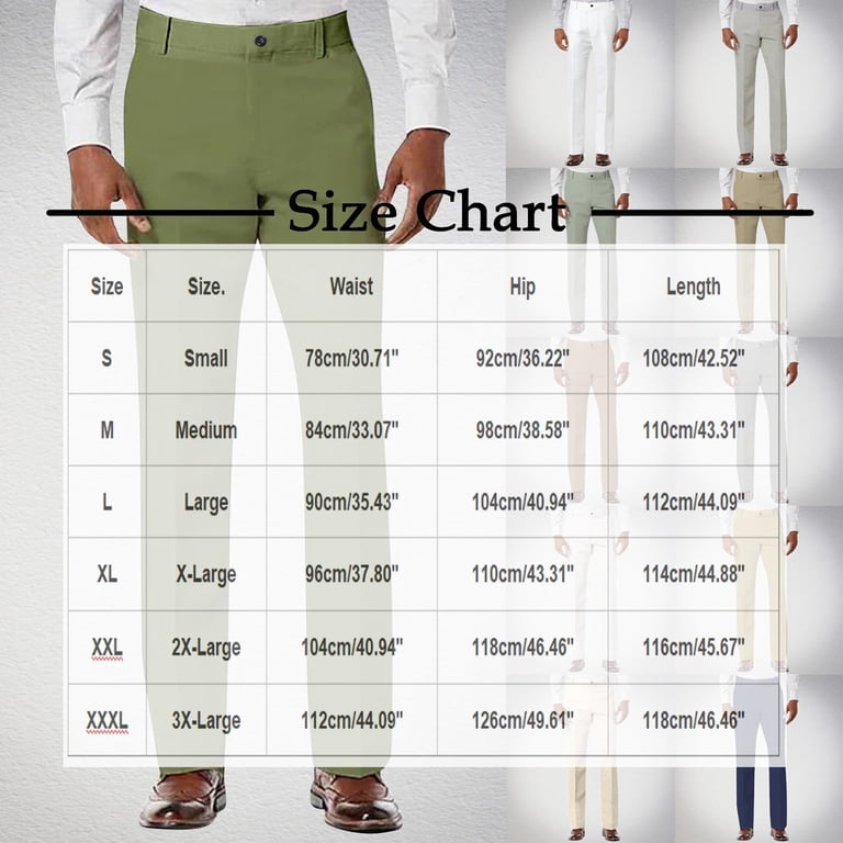 USNSM Men's Classic Fit Flat Front Dress Pants No Iron Premium Casual Pants  Expandable Waist Business Work Suit Pants Yellow XXXL