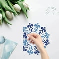 thumbnail image 3 of 1set 4PCS Flower of Life Static Window Decals Sticker Glass Clings Sliding Door Non Adhesive Vinyl Film Home Decals for Windows Prevent Stop Birds Dogs Pets Strikes, 3 of 8