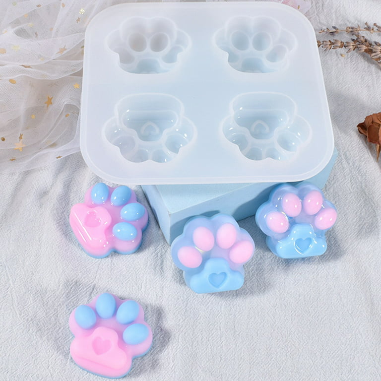 TINYSOME Bone Fish Print Keychain Silicone Resin Molds for Cat Tag Candy  Fondant Mold 