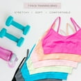 thumbnail image 2 of Alyce Ives Intimates Seamless Girls Sports Bra, Brights, S, 7 Pack, 2 of 7