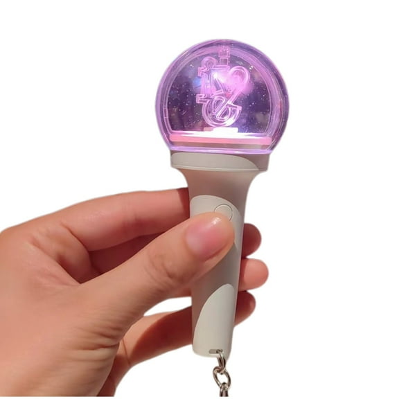 KPOP Lightstick Keychain, Kpop Merch Merchandise Mini Light Stick Pendant for Bag Light Colour and Speed Adjustable Fans Gift Collection(Built-in battery)