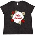 thumbnail image 3 of Inktastic Feliz Navidad Poinsettia Women's Plus Size T-Shirt, 3 of 5