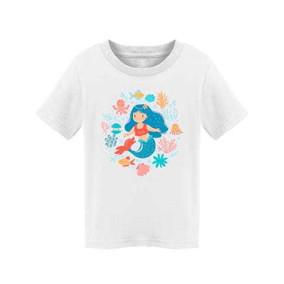Cute Little Cartoony Mermaid Tee Toddler's -Image by Shutterstock