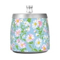 thumbnail image 7 of Yayeee Ashtray with Lid for Cigarette Smokeless Stainless Steel Home Ash Holder, Blue Floral, 7 of 7