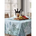 thumbnail image 6 of Coastal Octopus Table Cloth, Cyan Nautical Fish Shells Seaweeds Waterproof Tablecloth for Rectangle Tables, Reusable Washable Fabric Table Cover for Restaurant Kitchen Dining Tables 52"x70", 6 of 6