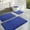 Blue#3, variant on 4-Piece Foam Bath Mat Set Soft & Absorbent Bathroom Rugs Non-Slip Rubber Backing Washable 16x24in,16x20in,15x17in Gray Khaki Dark Blue Green Red