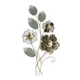 thumbnail image 3 of Aria Home Modern Metallic Flower Bouquet Wall Art Iron Vertical Hanging Decor, Green Gold, 3 of 6