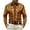 Brown, variant on GJSYRH Mens Hipster Printed Slim Fit Long Sleeve Button Up Party Dress Shirts Green L