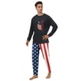 thumbnail image 2 of Independence Day Pjs Set, 1776-2026 250th Anniversary Family Matching Pajamas, Patriotic Letter Print Long Sleeve Sleepwear for Home Member, Usa Independence Day Loungewear Set, 2 of 5