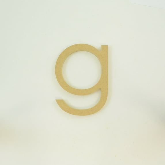 Package of 1, 16 Inch X 1/2" Thickness MDF Letter g in The Century Gothic Font, Thick, Lower Case for Art & Craft Project, Made in USA