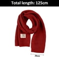 thumbnail image 2 of 2 piezas de bufanda de invierno para niños, cuello de punto cálido, bufanda clásica suave y cálida para niñas y niños, 2 of 5