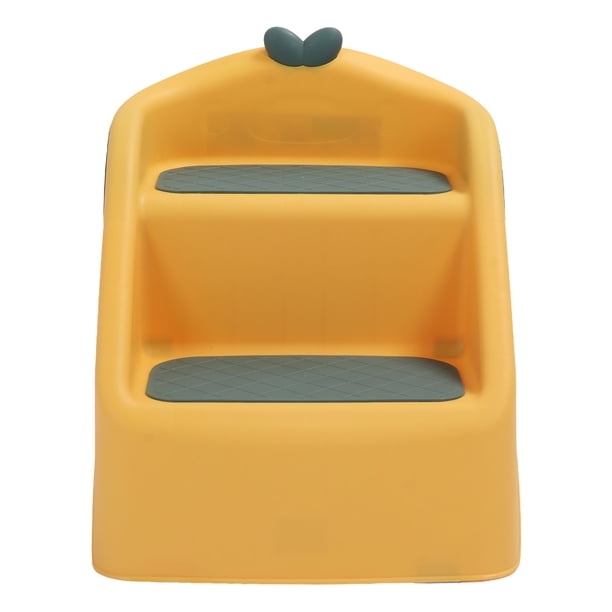 M Buder Taburete De Entrenamiento Para Ir Al Baño Plegable 3 En 1 Para Bebé, Antideslizante (49x33 cm / 19.3x13 in) Amarillo