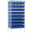 thumbnail image 3 of Akro-Mils 30084BLUE ShelfMax Plastic Nesting Shelf Bin Box, 23-5/8-Inch L x 8-3/8-Inch W x 6-Inch H, Blue, 6-Pack, 3 of 6
