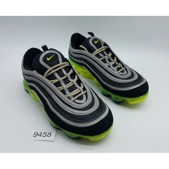 Ni - ke Ni - ke Air VaporMax 97 Japan Neon Men's Size 9.5 Running Shoes Black *See desc