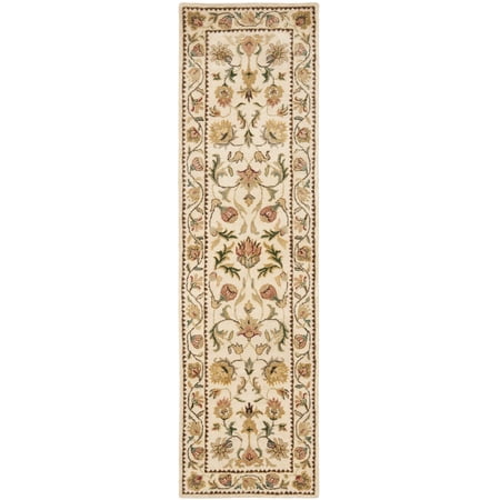 SAFAVIEH Bergama Michayla Oriental Wool Runner Rug, Ivory, 2'3" x 8'