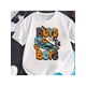 thumbnail image 1 of Camiseta de algodon 100% para niños Blanco con estampado colorido CHiCoS SeRÁN CHiCoS Comoda Transpirable Verano Cuello redondo Manga corta, 1 of 6