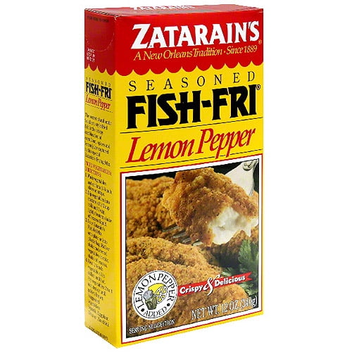 Zatarain's FishFri Lemon Pepper Seasoning, 12 oz (Pack of 8)