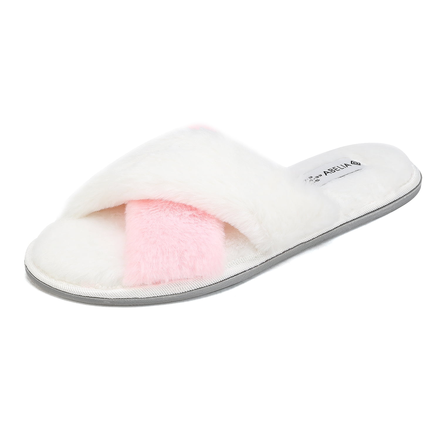 DREAM PAIRS Women's Slippers Soft Fuzzy Fluffy Slip on Indoor House ...