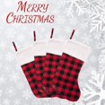 thumbnail image 4 of Christmas Stockings Red And Black Plaid Christmas Stockings Ornament, 4 of 4
