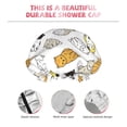 thumbnail image 4 of Cute Colorful Cartoon Cat Shower Cap, Reusable Bath Hair Hat for all Hair Lengths Hair Cover with Elastic Band Double Waterproof Layers Bathing Hat, 4 of 5
